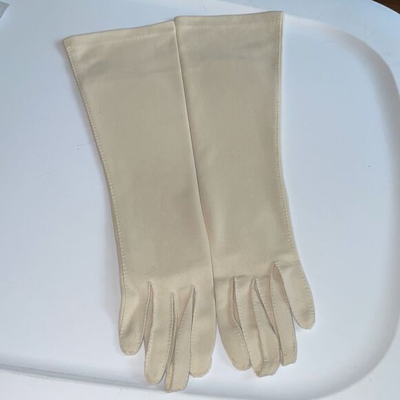 Vtg New in packaging Van Raalte beige/taupe long nylon gloves - Picture 2 of 7